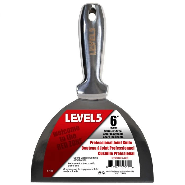 Level 5 SS Putty Knife Welded Handle 1 Level 5 SS Putty Knife Welded Handle