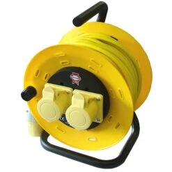Faithfull Cable Reel 50 Metre 16amp 1.5mm Cable 110 Volt