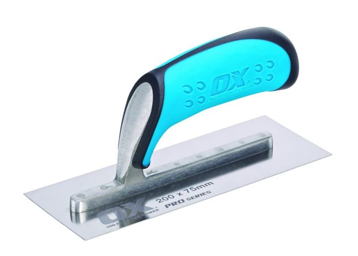 OX Pro Small Stainless Steel Trowel 200 X 75 Mm 1 OX Pro Small Stainless Steel Trowel 200 X 75 Mm