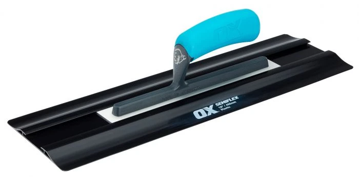 OX SemiFLEX Plastic Plastering Finishing Trowel With Slide Handle 1 OX SemiFLEX Plastic Plastering Finishing Trowel With Slide Handle